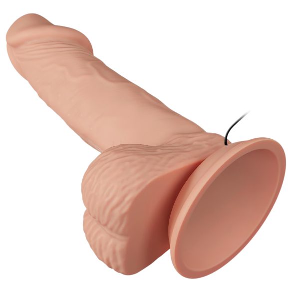 Baile Zebulon - livagtig vibrator med testikler - 19cm (naturlig)