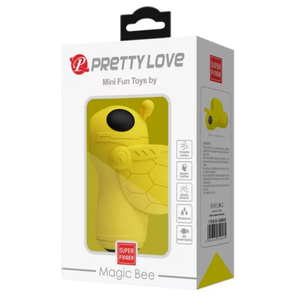 Pretty Love Magic Bee - klitorisvibrator finger - vibrator - gul