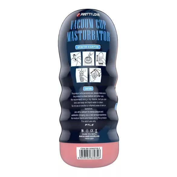 Pretty Love Vacuum Cup - realistisk mund-masturbator (hudfarvet)
