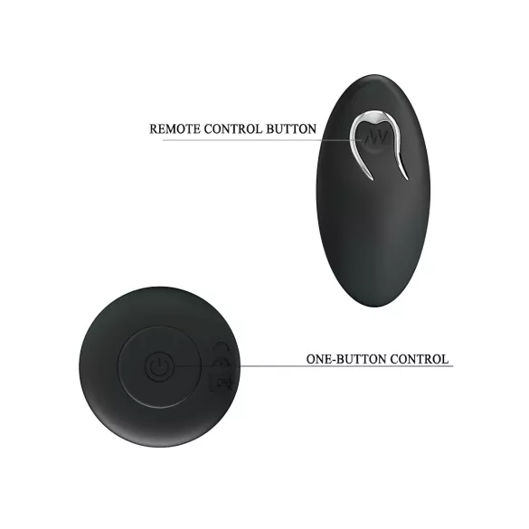 MR. PLAY - analvibrator med fjernbetjening - genopladelig - sort