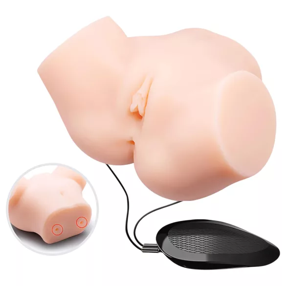 Crazy Bull - realistisk masturbator med vibration - kunstig numse - natur
