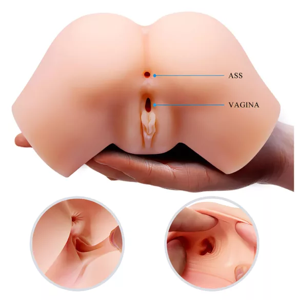 Crazy Bull - realistisk masturbator med vibration - kunstig numse - natur