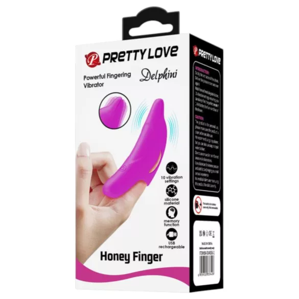 Pretty Love Delphini - finger vibrator med delfin - lilla
