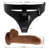 Pretty Love Harness - universal sele med dildo - 17 cm (sort)