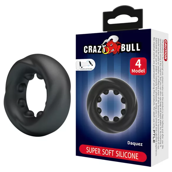 Crazy Bull - penisring med vibration - sort