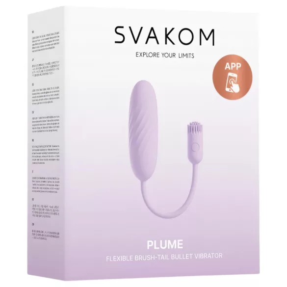 Svakom Plume - 2-i-1 vibrator æg (lilla)