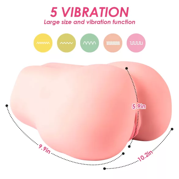 Vibeconnect - App-styret torso-masturbator til mænd (naturel)