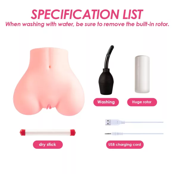 Vibeconnect - App-styret torso-masturbator til mænd (naturel)