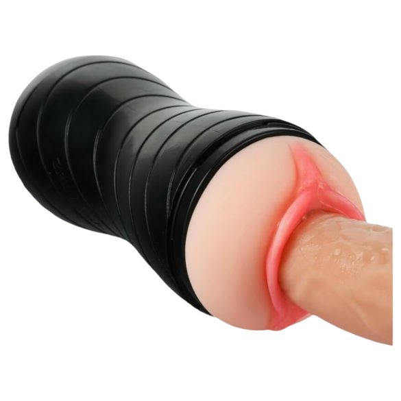 Vibeconnect - Naturtro mund & vagina masturbator (natur-sort)
