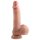 Dual Density - realistisk dildo 18 cm med sugekop og kugler (natur)