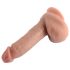 Dual Density - realistisk dildo 18 cm med sugekop og kugler (natur)