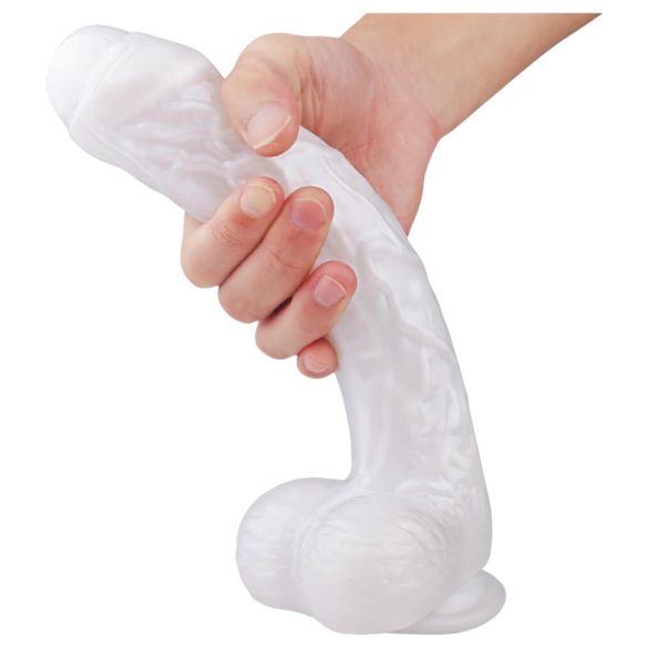 Sex HD Martin - sugekop, realistik hvid dildo med testikler