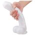 Sex HD Martin - sugekop, realistik hvid dildo med testikler