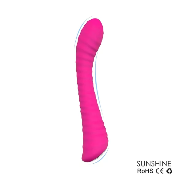 Sex HD Sunshine - G-punktsvibrator - genopladelig, rillet - pink