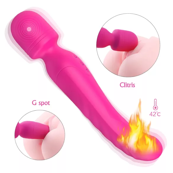 Sex HD Iris - vibrator med varme - 2 motorer - pink