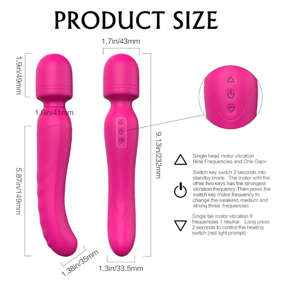 Sex HD Iris - vibrator med varme - 2 motorer - pink