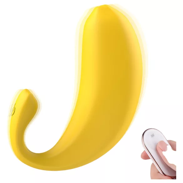 Sex HD - bærbart app‑styret vibrerende æg (gul)