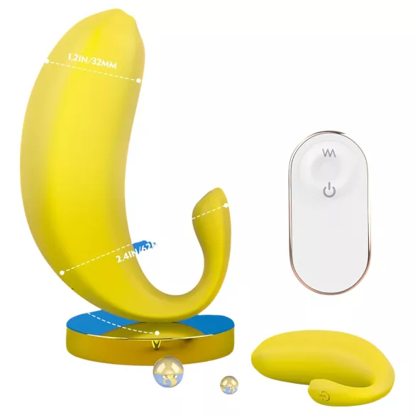 Sex HD - bærbart app‑styret vibrerende æg (gul)