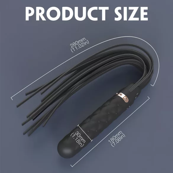 Sex HD Bloody Mary - vibrator med pisk - genopladelig - vandtæt - sort