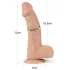 Lovetoy Real Extreme - dildo med sugekop - 23cm - natur