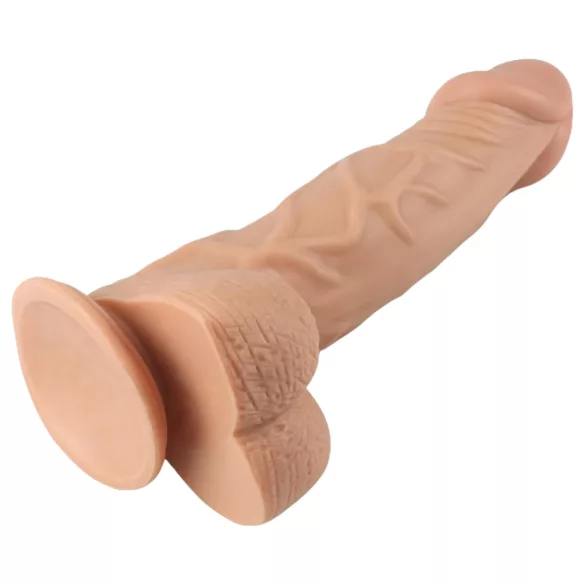 Lovetoy Real Extreme - dildo med sugekop - 23cm - natur