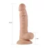 Real Extreme - dildo med sugekop og testikler til G-punktet - 19 cm (hudfarvet)