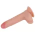 Lovetoy Nature Cock - realistisk dildo med dobbelt lag - 18cm - hudfarvet