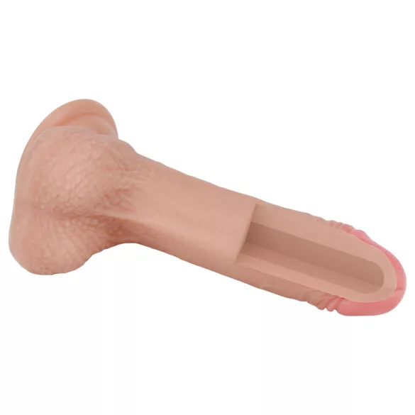 Lovetoy Nature Cock - realistisk dildo med dobbelt lag - 18cm - hudfarvet