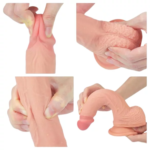 Lovetoy Nature Cock - realistisk dildo med sugekop - 21cm - natur