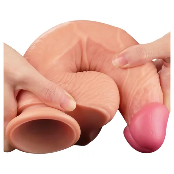 Lovetoy Nature Cock - realistisk dobbellags dildo - 25cm - natur