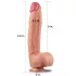 Lovetoy Nature Cock - realistisk dildo - 30cm - hudfarvet