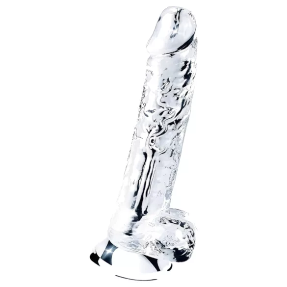 Lovetoy Flawless Clear - dildo med sugekop - 19 cm (gennemsigtig)