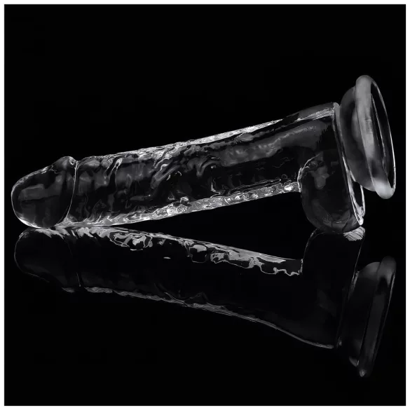 Lovetoy Flawless Clear - dildo med sugekop - 19 cm (gennemsigtig)