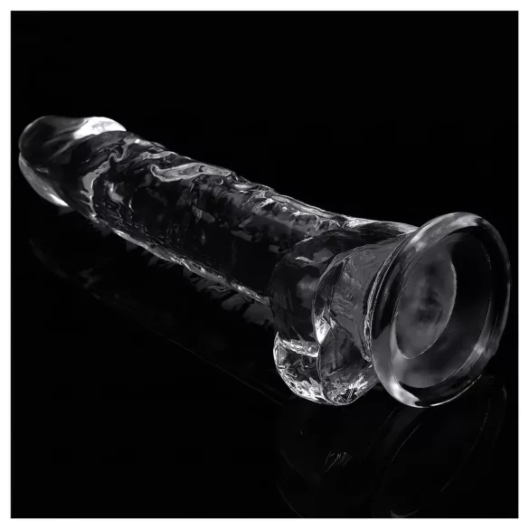 Lovetoy Flawless Clear - dildo med sugekop - 19 cm (gennemsigtig)