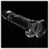 Lovetoy Flawless Clear - dildo med sugekop - 19 cm (gennemsigtig)
