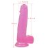 Lovetoy Jelly Stil - sugekop dildo - 20cm (pink)