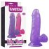 Lovetoy Jelly Studs - sugekop-dildo - 15 cm (lilla)