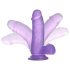Lovetoy Jelly Studs - sugekop-dildo - 15 cm (lilla)