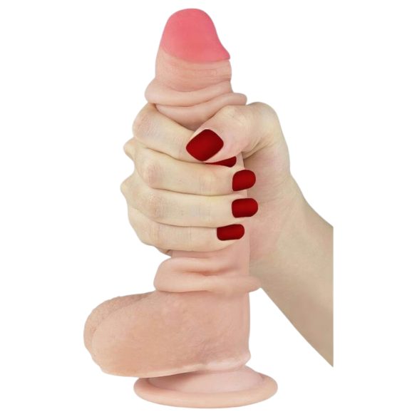 Lovetoy Sliding-Skin - Todelags dildo - 18cm (naturlig)