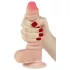Lovetoy Sliding-Skin - dildo med dobbelt lag - 18cm - natur