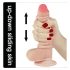 Lovetoy Sliding-Skin - Todelags dildo - 18cm (naturlig)