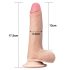 Lovetoy Sliding-Skin - Todelags dildo - 18cm (naturlig)