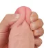 Lovetoy Sliding-Skin - dildo med dobbelt lag - 23cm - natur