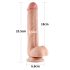 Lovetoy Glidende Hud - 23 cm natur dildó i dobbelt lag