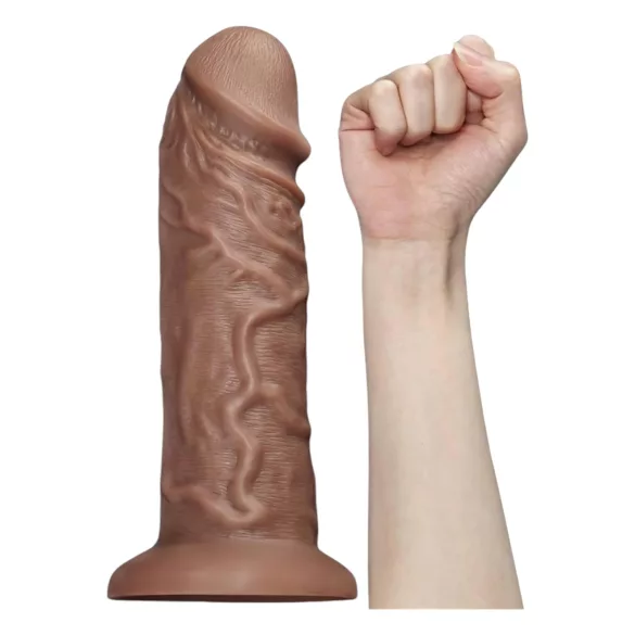 Lovetoy Chubby - realistisk dildo med sugekop - 25cm - natur