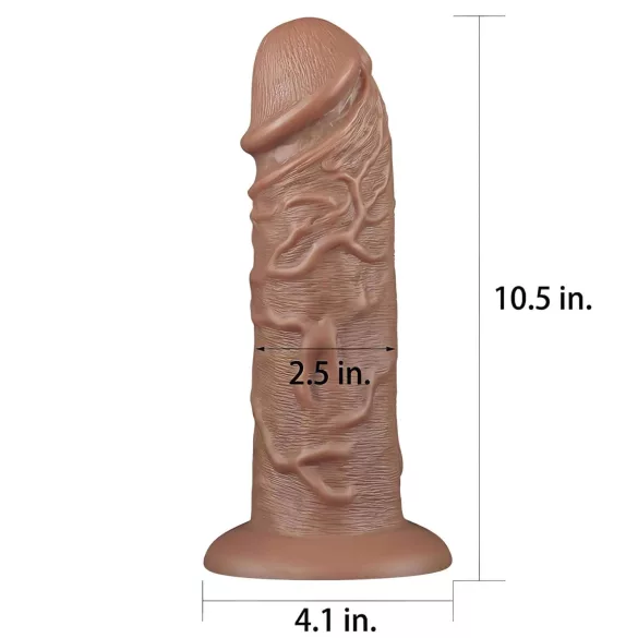 Lovetoy Chubby - realistisk dildo med sugekop - 25cm - natur