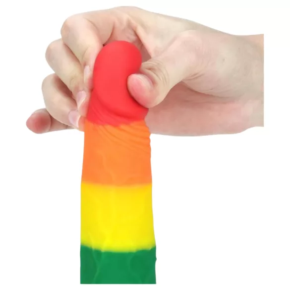 Lovetoy Prider 7.0 - realistisk dildo - 19 cm (regnbuefarvet)