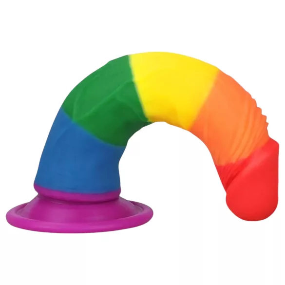 Lovetoy Prider 7.0 - realistisk dildo - 19 cm (regnbuefarvet)