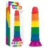 Lovetoy Prider 7.0 - realistisk dildo - 19 cm (regnbuefarvet)