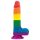 Lovetoy Prider - realistisk dildo m. kugler - 20cm (regnbue)